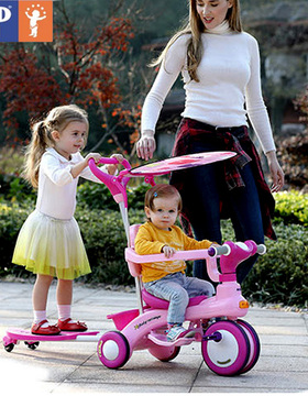 MLED米蓝图儿童三轮车2-6岁3宝宝脚踏车溜娃滑板车婴儿手推车礼物