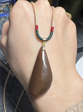 手工编织项链蜡皮绳挂脖编绳黄金古法吊坠平安扣蜜蜡男女1.5mm