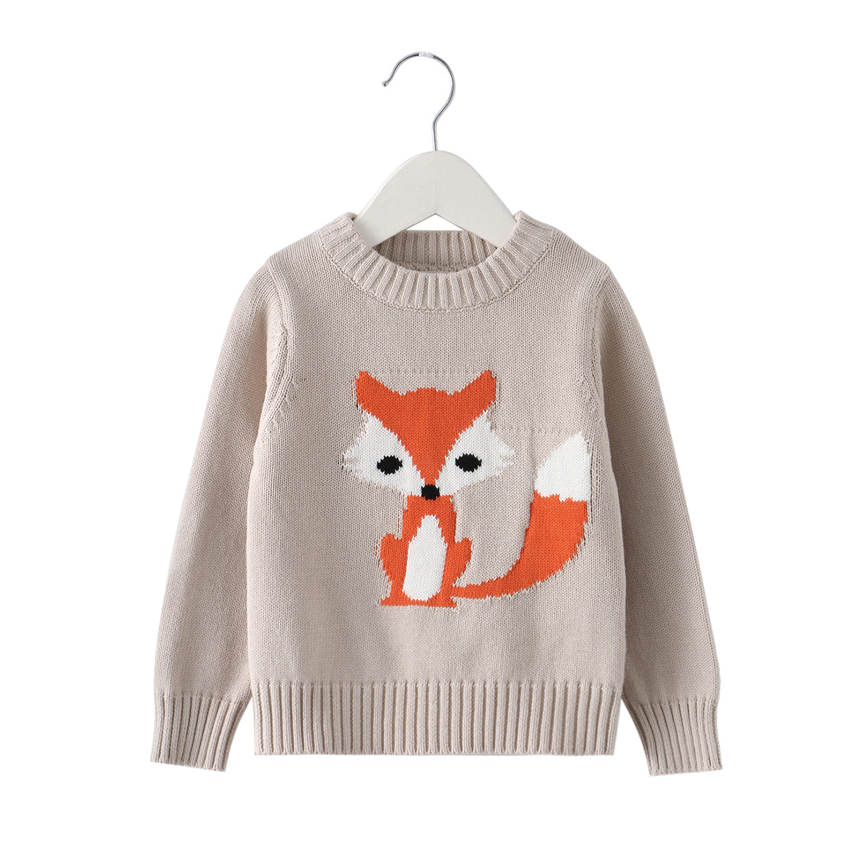 儿童针织衫秋冬打底上衣男女宝宝可爱纯棉毛衣外套中小童卡通线衣