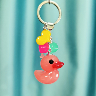 韩国进口GRAIN de BEAUTE品牌可爱呆萌小鸭子钥匙圈包包挂件 AZ13