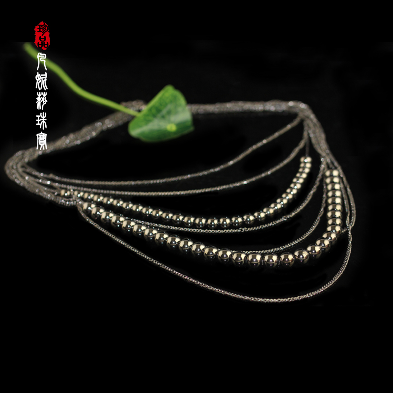 凡妮莎韩国进口饰品 优雅魅力多层珍珠项链 颈链 毛衣链 B32