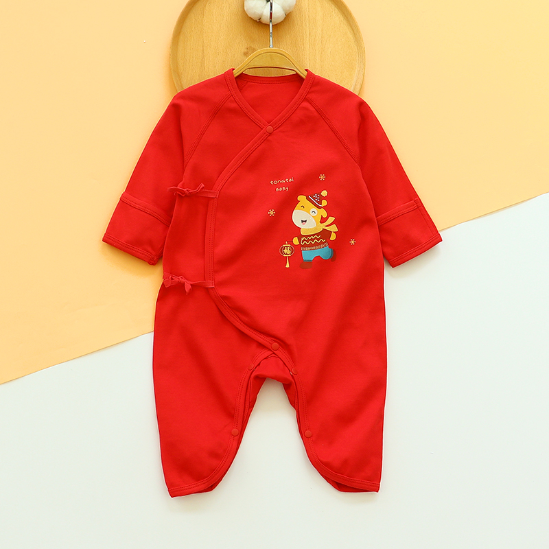 童泰纯棉蝴蝶哈衣连体衣春秋