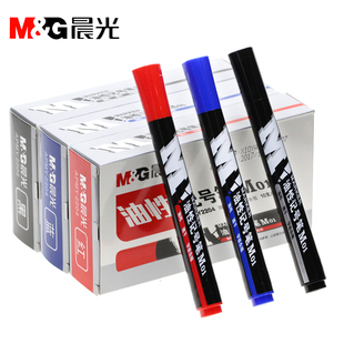 晨光Y2204油性记号笔马克笔M01速干防水物流笔油性大头笔10支装