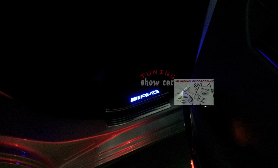 w204 c180c200c280c300 led 带灯 门槛条 迎宾踏板 免改线路