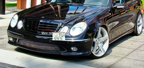 W211 E200 E230 E280 E350 E55 全黑 哑黑 无标 中网