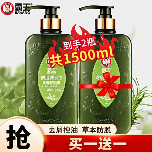 霸王增发密发脂溢性防掉发洗发水