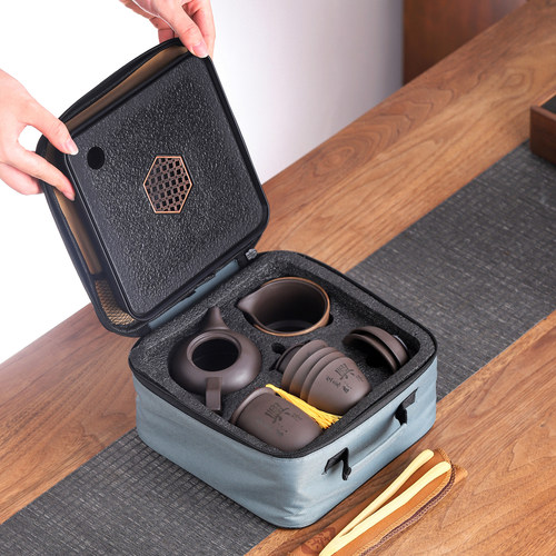 紫砂茶壶旅行茶具套装便携式