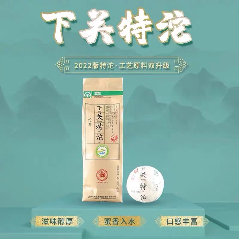 云南普洱茶 2022年下关便装特沱沱茶 500g生茶十大名茶绿色食品