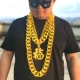 爆款 网红搞笑道具假黄金项链仿真不掉色男大金链子社会人个性 首饰