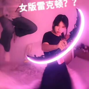 旋转双刃伸缩对插双刀流光剑合二为一八分光轮圆月弯刀玩具送男生