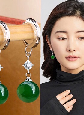 专柜正品S999纯银耳环女百搭时尚潮流耳饰2026新款显瘦高端耳坠