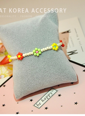 新年礼物SeaCat米珠雏菊花朵手链