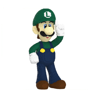 82CM马里奥积木拼装玩具大颗粒立体摆件成人男女孩新年礼物