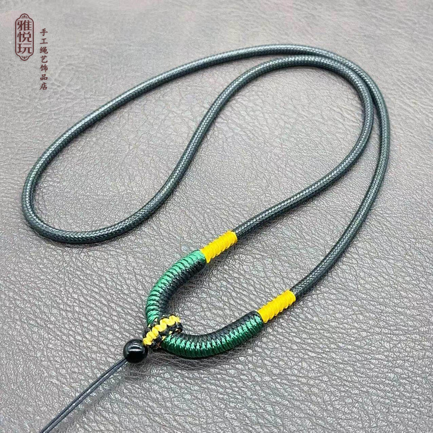 手工精编蜡绳款拼色金刚结转运结挂件绳吊坠绳翡翠玉石挂脖挂绳