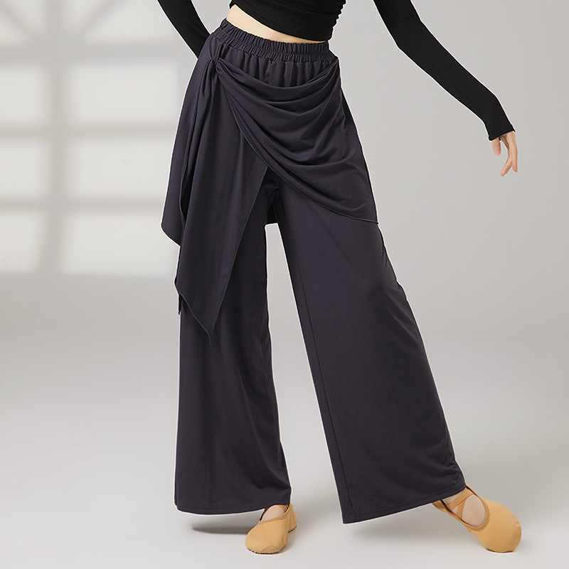 共妍飘片系带屁帘古典现代舞蹈生艺考演出形体训练功服宽松阔腿裤