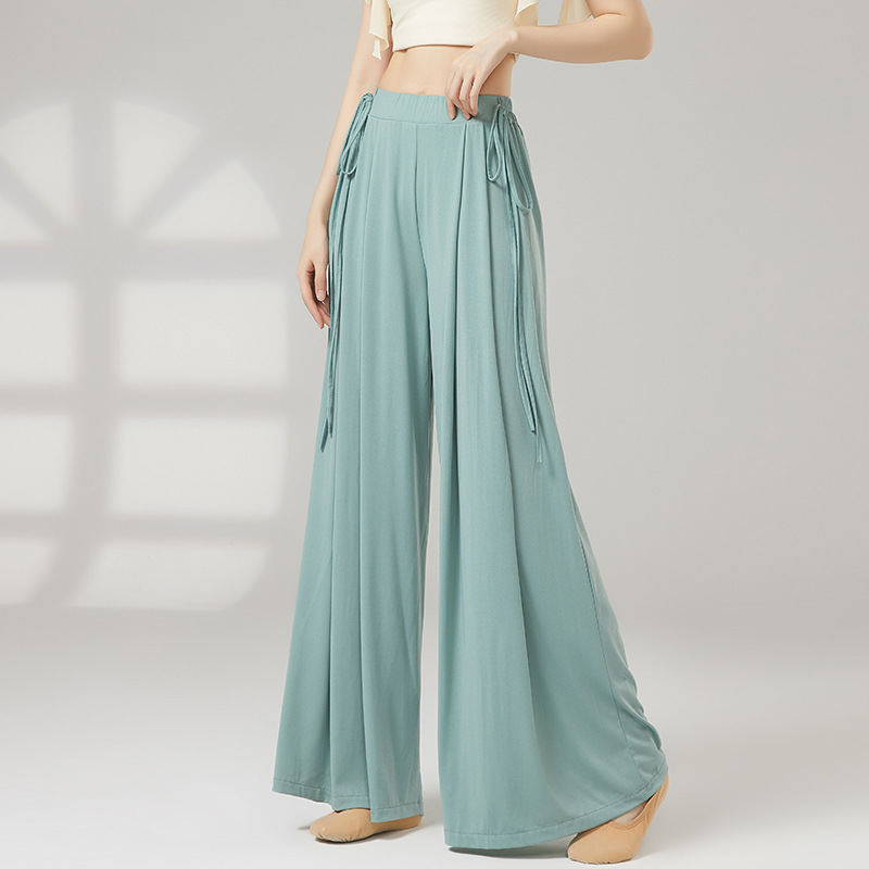 共妍雙側系帶現代舞闊腿練功褲