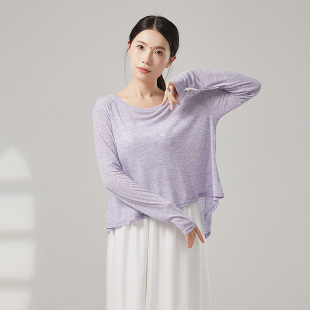 女 罩衫 共妍2025新款 古典现代舞蹈艺考演出练功服圆领宽松圆领长袖