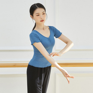 清仓共妍现代舞蹈练功服形体基本功训练服装修身长袖艺考演出上衣