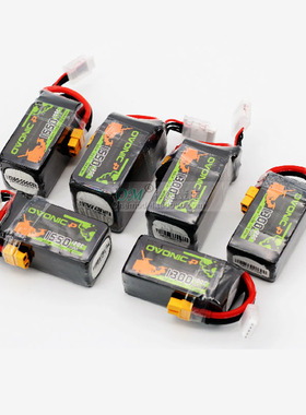 OVONIC穿越机FPV锂电池 4S6S 14.8V22.2V 650 850 1300 1550 120C