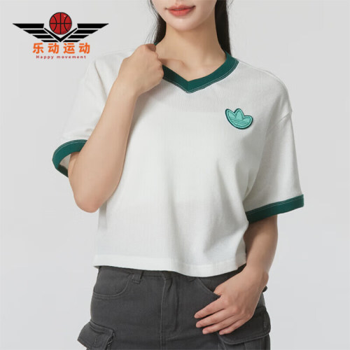 阿迪达斯女士运动休闲短袖