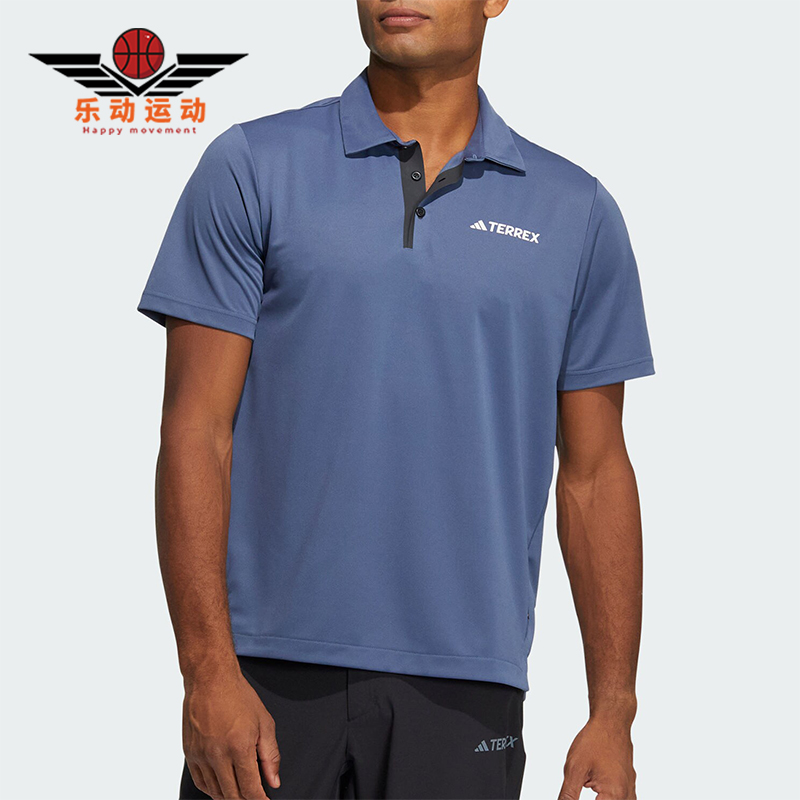 阿迪达斯男士户外运动POLO衫