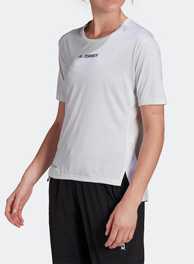 Adidas/阿迪达斯正品TERREX 夏季女子户外运动休闲短袖T恤H53387