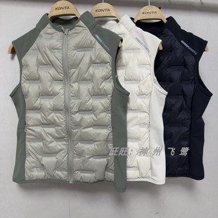 盾步1119秋冬女立领保暖马甲轻薄保暖背心坎肩羽绒马夹外套枯叶蝶