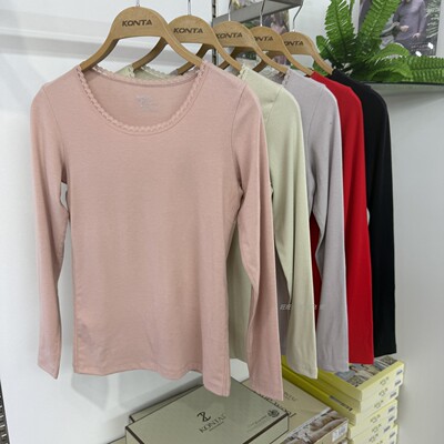 庄泰长袖女简约莱赛尔保暖内衣