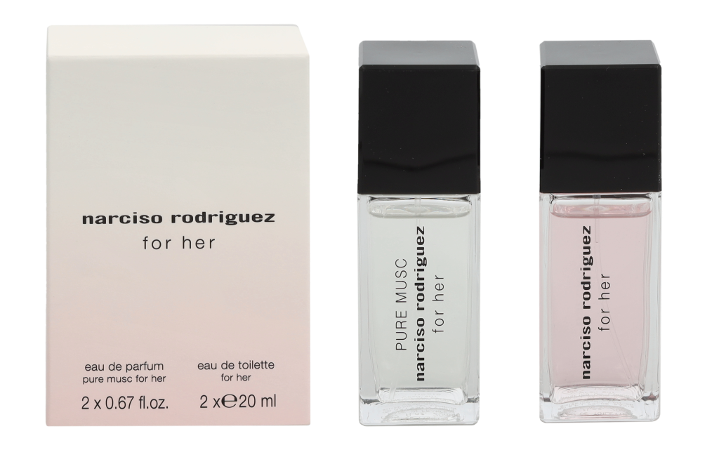 现货narciso纳西素for her女士香水套装20ml*2经典黑瓶迷情麝香