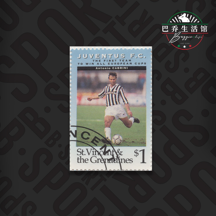圣文森特和格林纳丁斯1994尤文图斯邮票纪念品juventus 卡布里尼