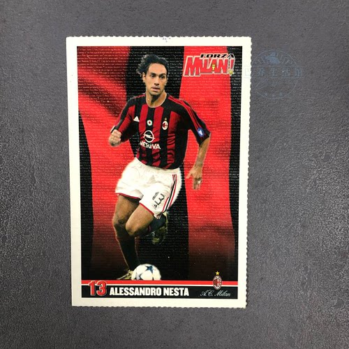 内斯塔 2003/2004意甲ac米兰forza milan官方纪念明信片球星卡