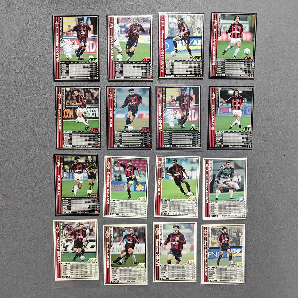 ac米兰panini帕尼尼2001球星卡2002意甲WCCF因扎吉马尔蒂尼科斯塔