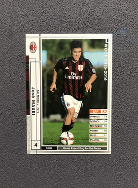 015何塞毛里ac米兰panini帕尼尼2015球星卡2016意甲WCCF官方足球