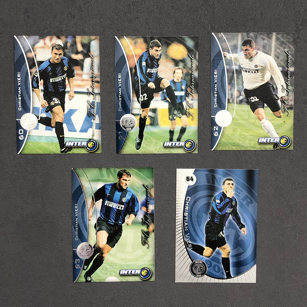 维埃里国际米兰1999/2000赛季足球官方球星卡DS意甲inter milan