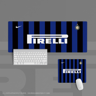 27鼠标垫超大办公键盘书足球迷用品周边队徽国际米兰倍耐力条纹