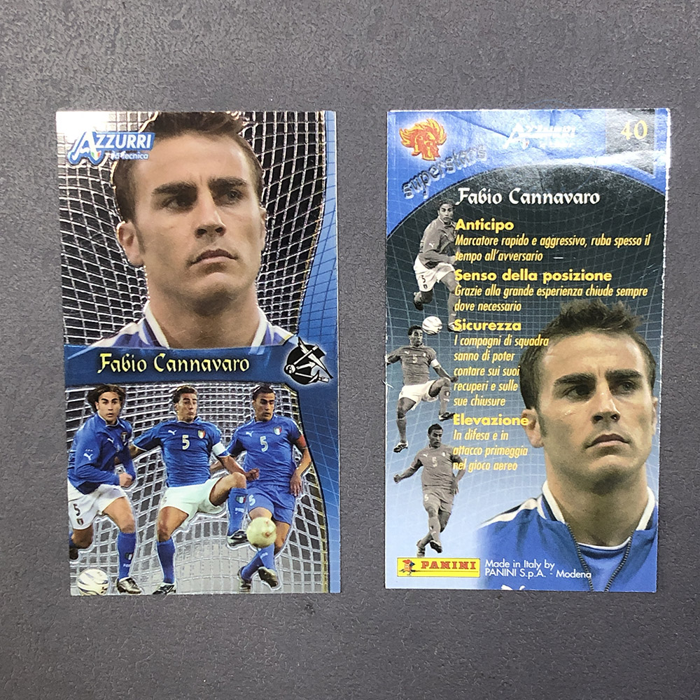 40卡纳瓦罗 Panini帕尼尼2004意大利国家队AZZURRI球星卡官方