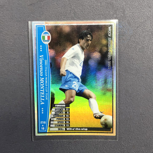 蒙特拉球星卡WCCF巴乔意甲意大利国家队帕尼尼2002世界杯panini
