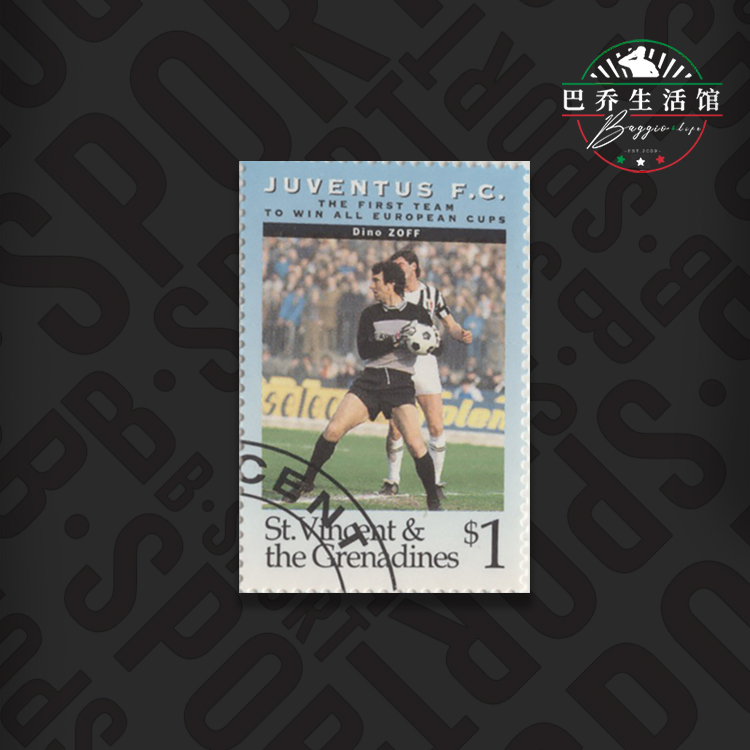 圣文森特和格林纳丁斯1994尤文图斯邮票纪念品juventus 蒂诺佐夫