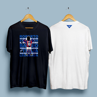 球衣T恤巴乔博洛尼亚经典庆祝动作纪念短袖夏季男童亲子潮流