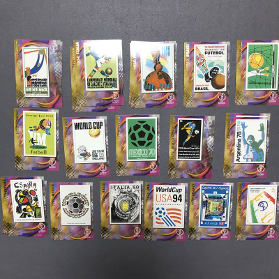 帕尼尼PANINI球星卡2002世界杯官方足球迷海报1994 1990 1998