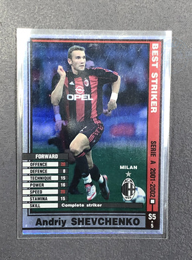 舍甫琴科ac米兰panini帕尼尼2001球星卡2002意甲WCCF官方足特卡