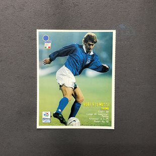迪利维奥穆西双面明信片意大利国家队1996欧洲杯促销广告球星卡