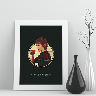 06相框马尔蒂尼ac米兰少年家居实木照片球迷足球装饰墙桌摆件挂画