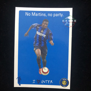 球星卡国际米兰明信片白官I love inter促销签名2004/05马丁内斯