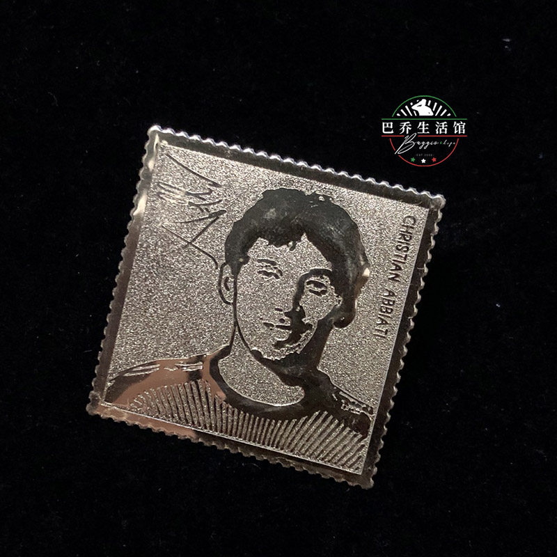 2003/04赛季 ac米兰milan足球意大利意甲金箔纪念品 阿比亚蒂