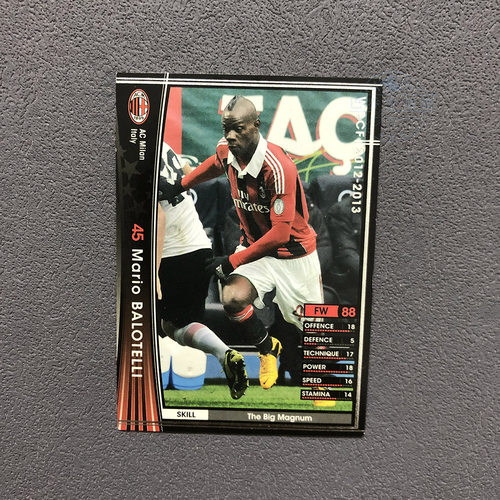 173巴洛特利ac米兰panini帕尼尼2012球星卡2013意甲WCCF官方足球