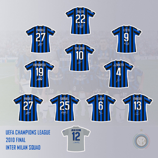 2010国际米兰欧冠冰箱贴亚克力磁性足球迷用品礼物米利托萨内蒂军