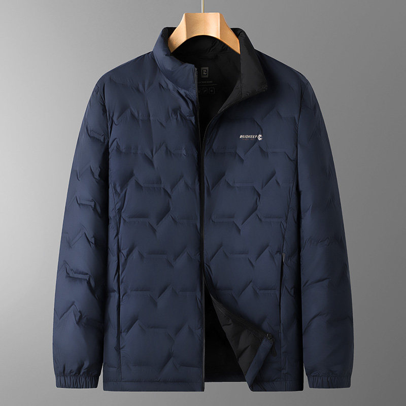 冬季轻薄羽绒服男大码立领宽松显瘦保暖户外胖子肥佬加肥加大外套
