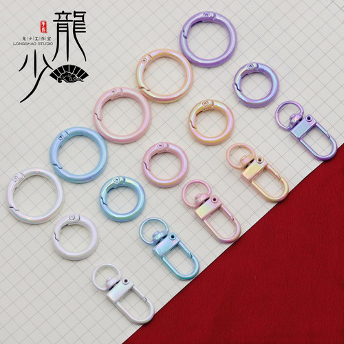 炫彩弹簧扣挂扣门扣高品ab彩电镀