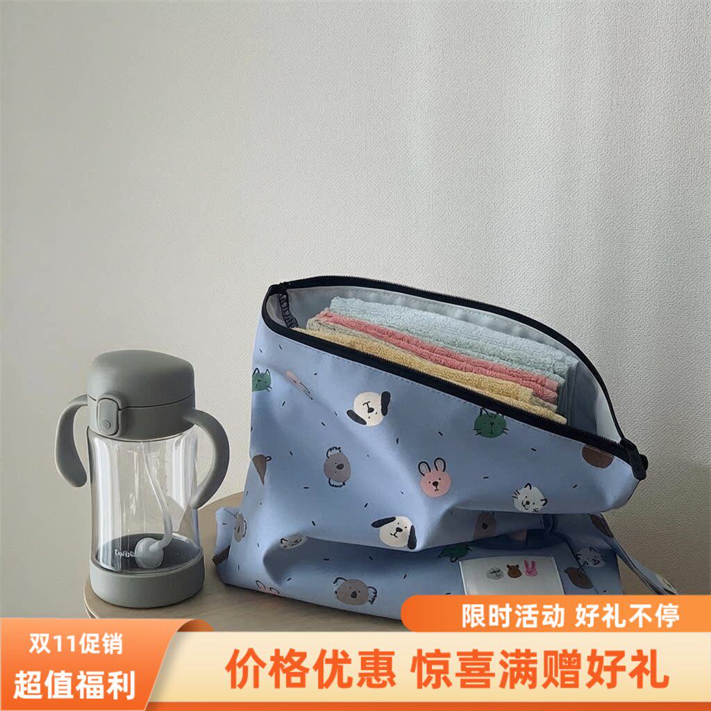 韩国ins幼儿园衣服收纳袋多功能分装打包袋卡通旅行便携洗漱包